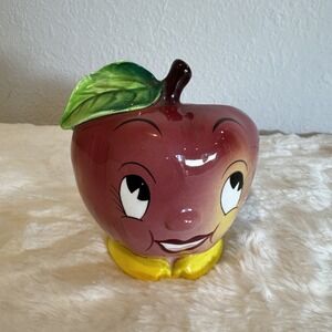 PY MIYAO Anthropomorphic Apple SUGAR dish VTG c.1960s JAPAN Retro